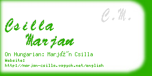 csilla marjan business card